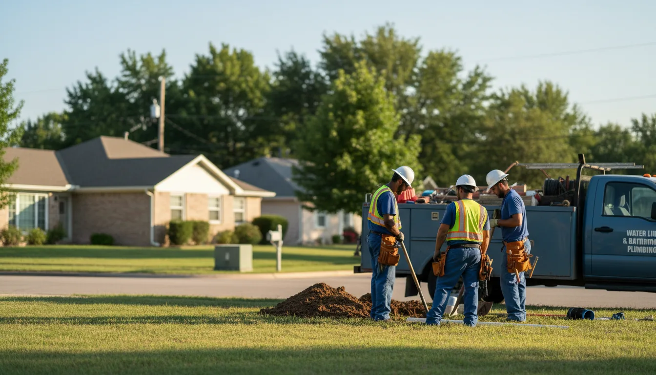 Residential water line and bathroom plumbing service in Wheeling, IL